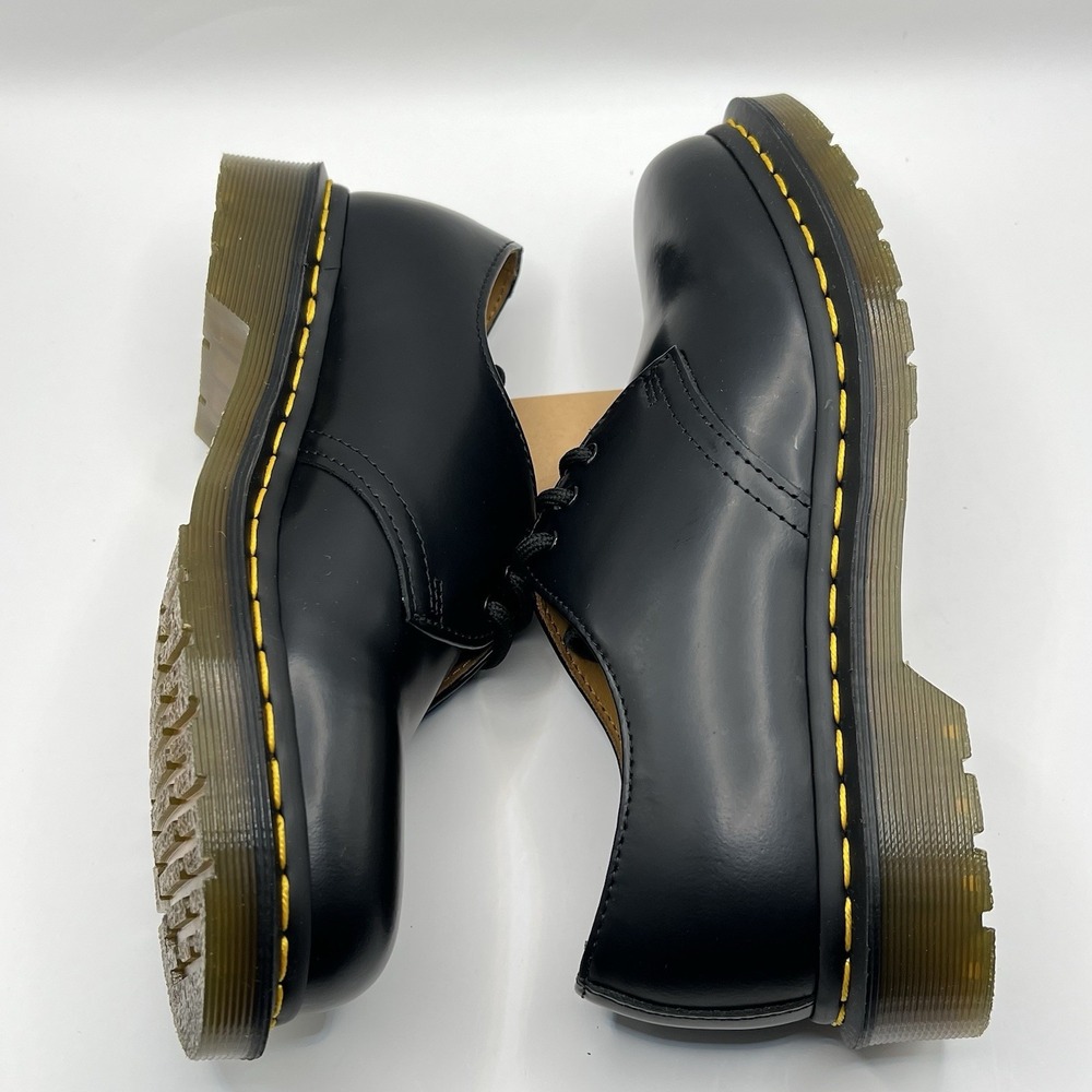 Dr. Martens 1461 Oxford 3-Eye Leather Derby Women's 7/ Men's 6 Black Smooth READ - Picture 4 of 14